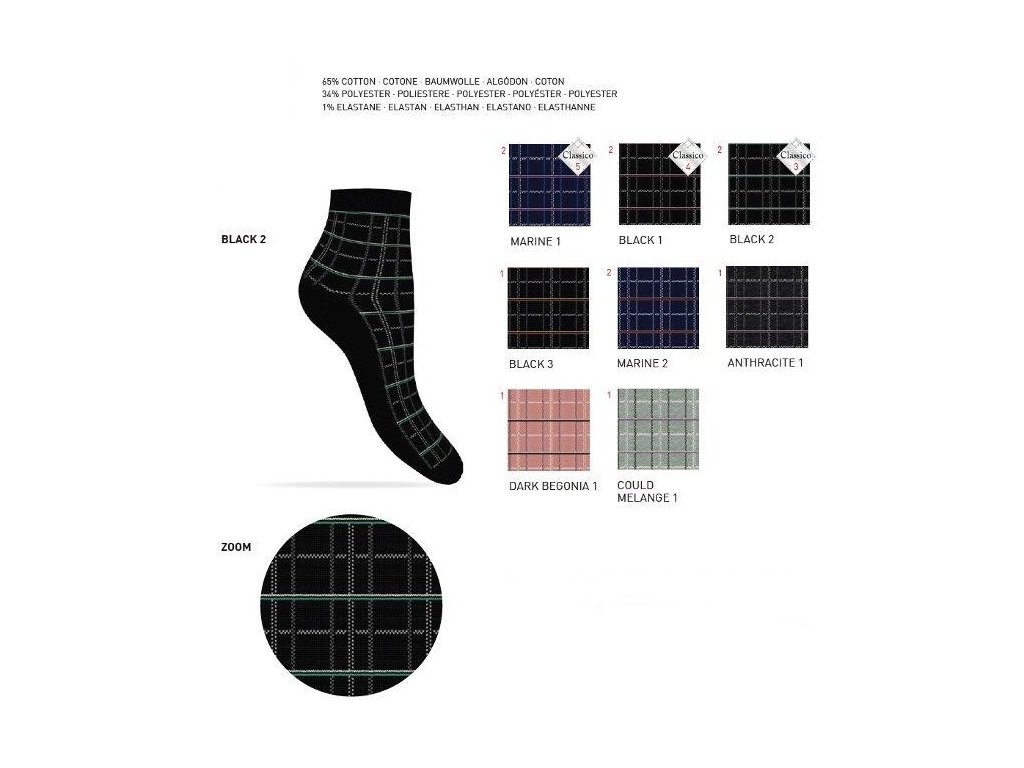 Dámské ponožky Elisa 306 barevné se vzorkem Enrico Coveri