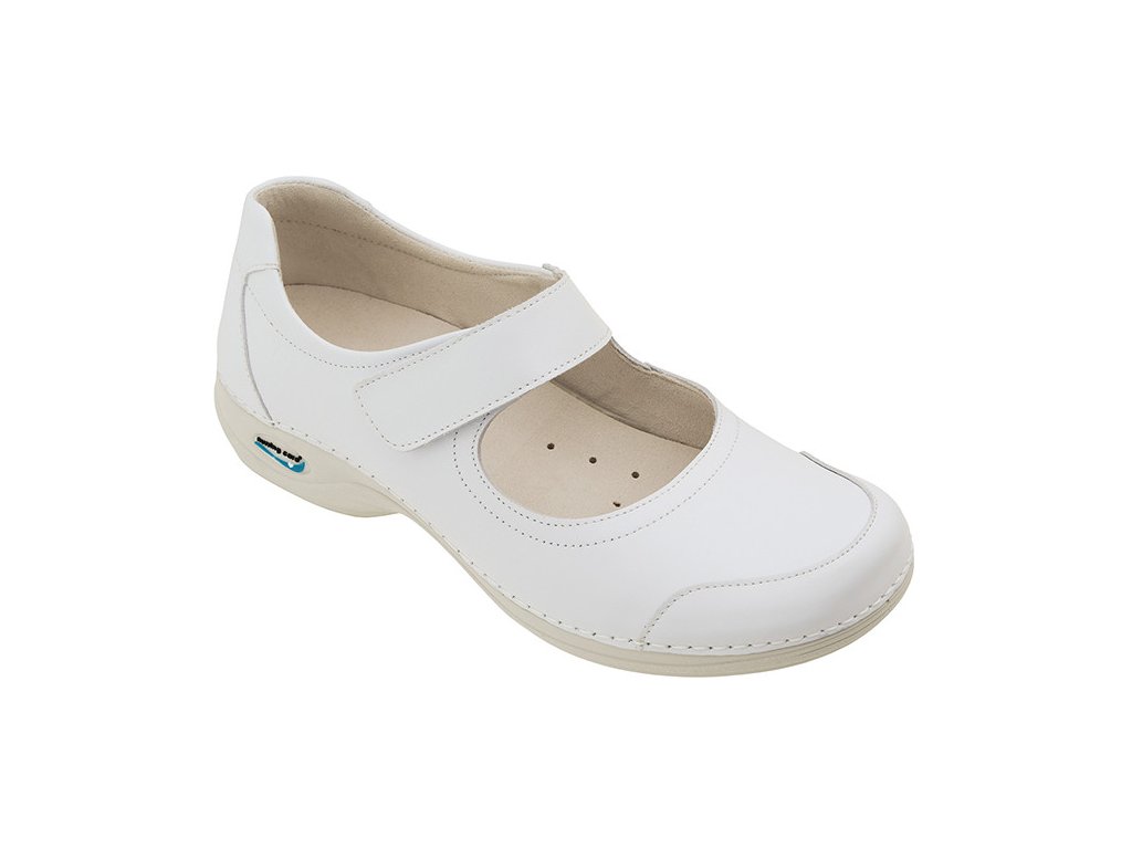 EVORA pracovní kožená pratelná obuv s certifikací dámská bílá WG510 Nursing Care 3