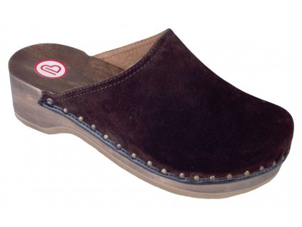 VELOURS TOEFFLER dřevák unisex hnědý 00404-443 Berkemann