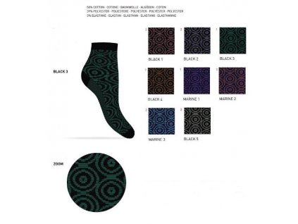 Dámské ponožky Self 2 barevné se vzorkem Enrico Coveri
