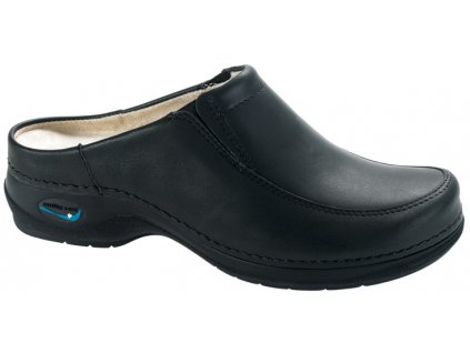 PARIS pracovní kožená pratelná obuv s certifikací unisex bez pásku černá WG411 Nursing Care