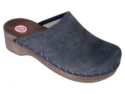 VELOURS TOEFFLER dřevák unisex modrý Berkemann