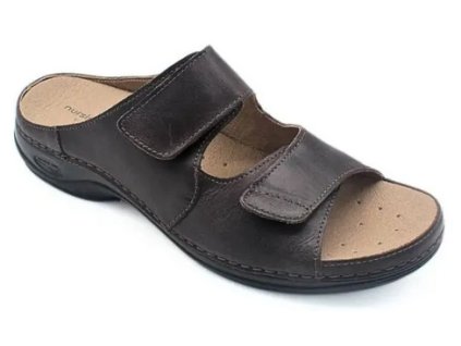 Nursing Care LECCE C13702 Komfortní pantofle hnědé pánské 5