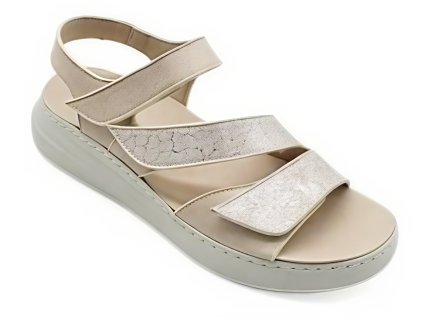 Nursing Care PAVIA C133F97 dámské sandály béžové lesklé 1