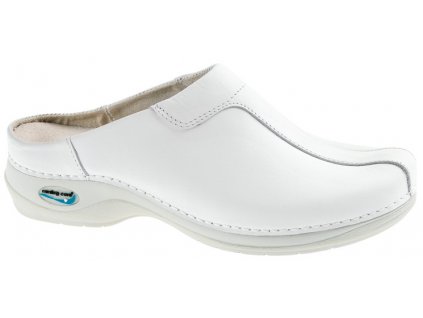 MADRID pracovní kožená pratelná obuv s certifikací unisex bez pásku bílá WG210 Nursing Care