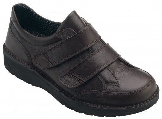 GENTLE C diabetická polobotka pánská hnědá D30C02 Nursing Care