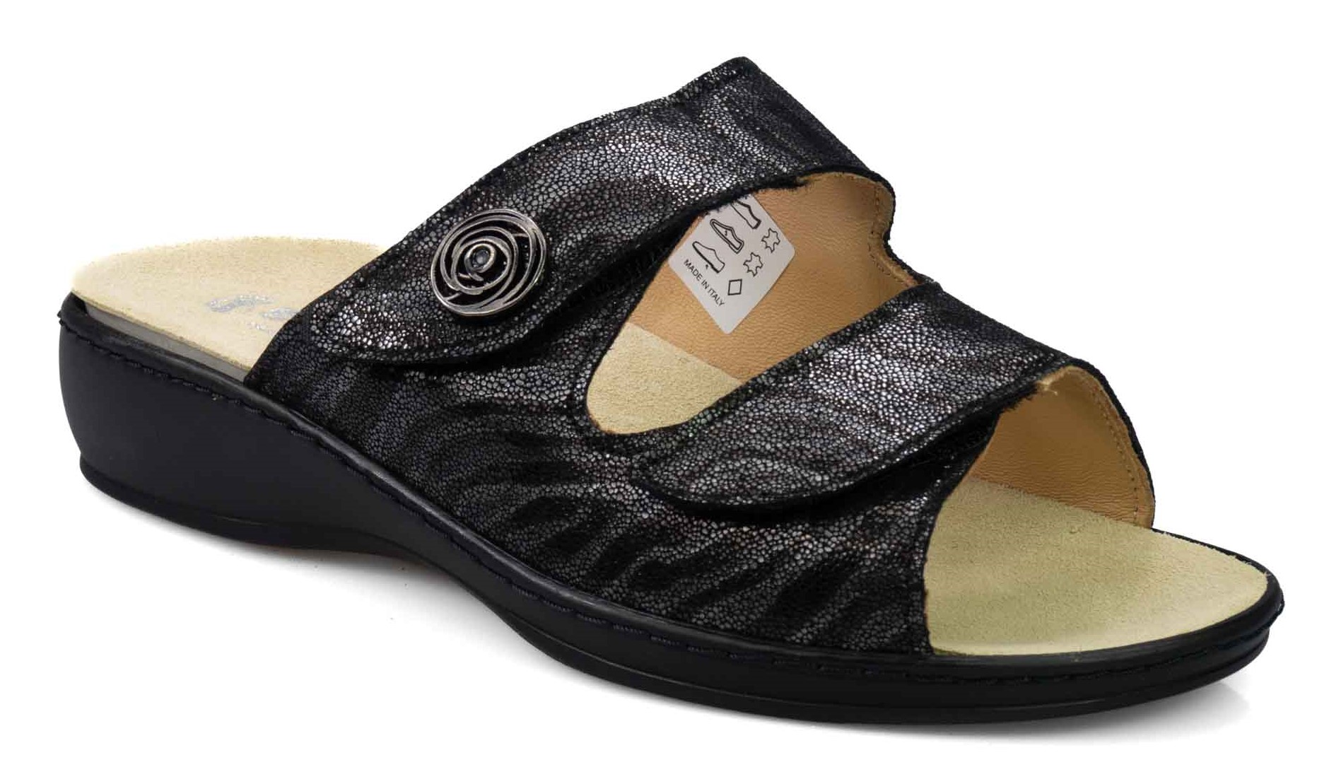 Sanofit LISA K224 CF černé pantofle široké dámské