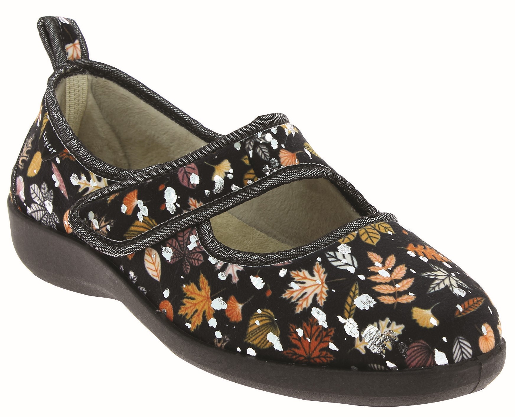 Fargeot Taillis dámská obuv černá s květy Fargeot/PodoWell