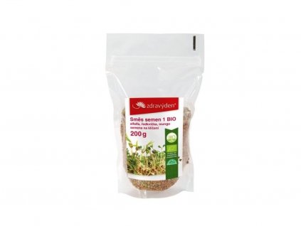 5058 zdravy den smes semen na kliceni bio alfalfa redkvicka mungo 200 g