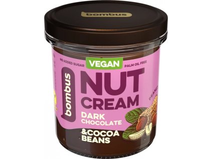 Bombus Nut Cream – Arašidový krém s tmavou čokoládou a kakaovými nibsami, 300 g