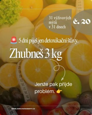 🥬 „Za 7 dní vyčistíš tělo a zhubneš 5 kilo.“ Podobných reklam je plný internet. Dávej ale pozor na jedno! 👇 ❌ Extrémní...