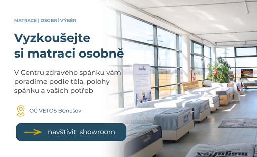 osobní výběr matrace na showroomu