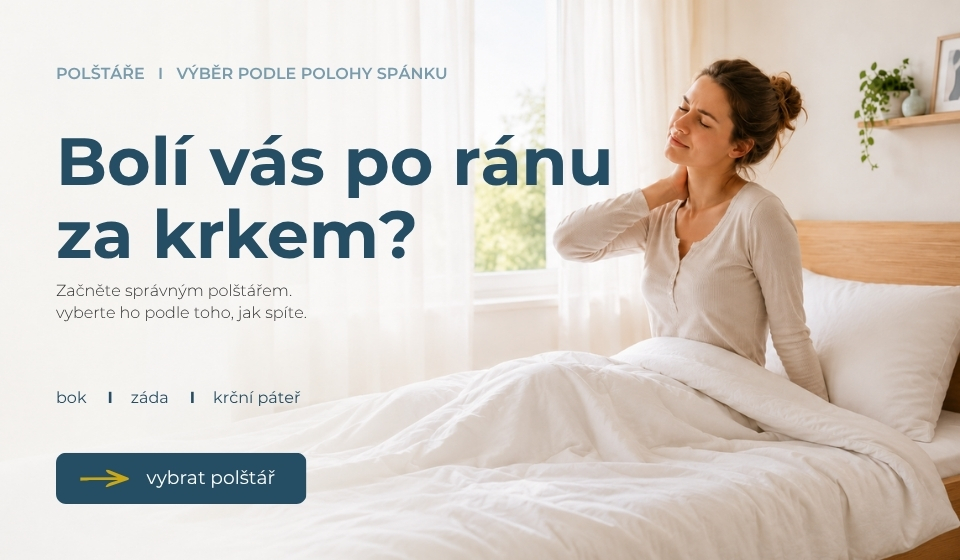 Bolí vás po ránu za krkem? vyberte si správný polštář.