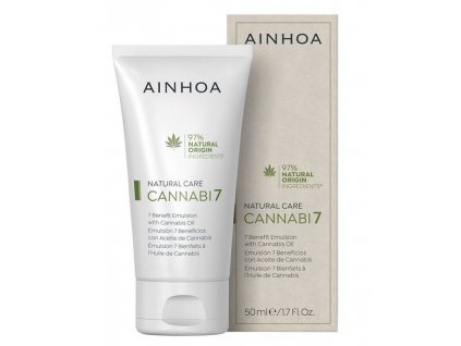 Ainhoa Cannabi7 Emulsion 50 ml - pleťové sérum s konopným olejem  pleť intenzivně vyživuje, hydratuje, regeneruje a chrání před škodlivými vlivy