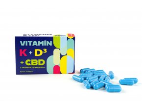 Vitamín K+D3 s CBD - 30 kapslí