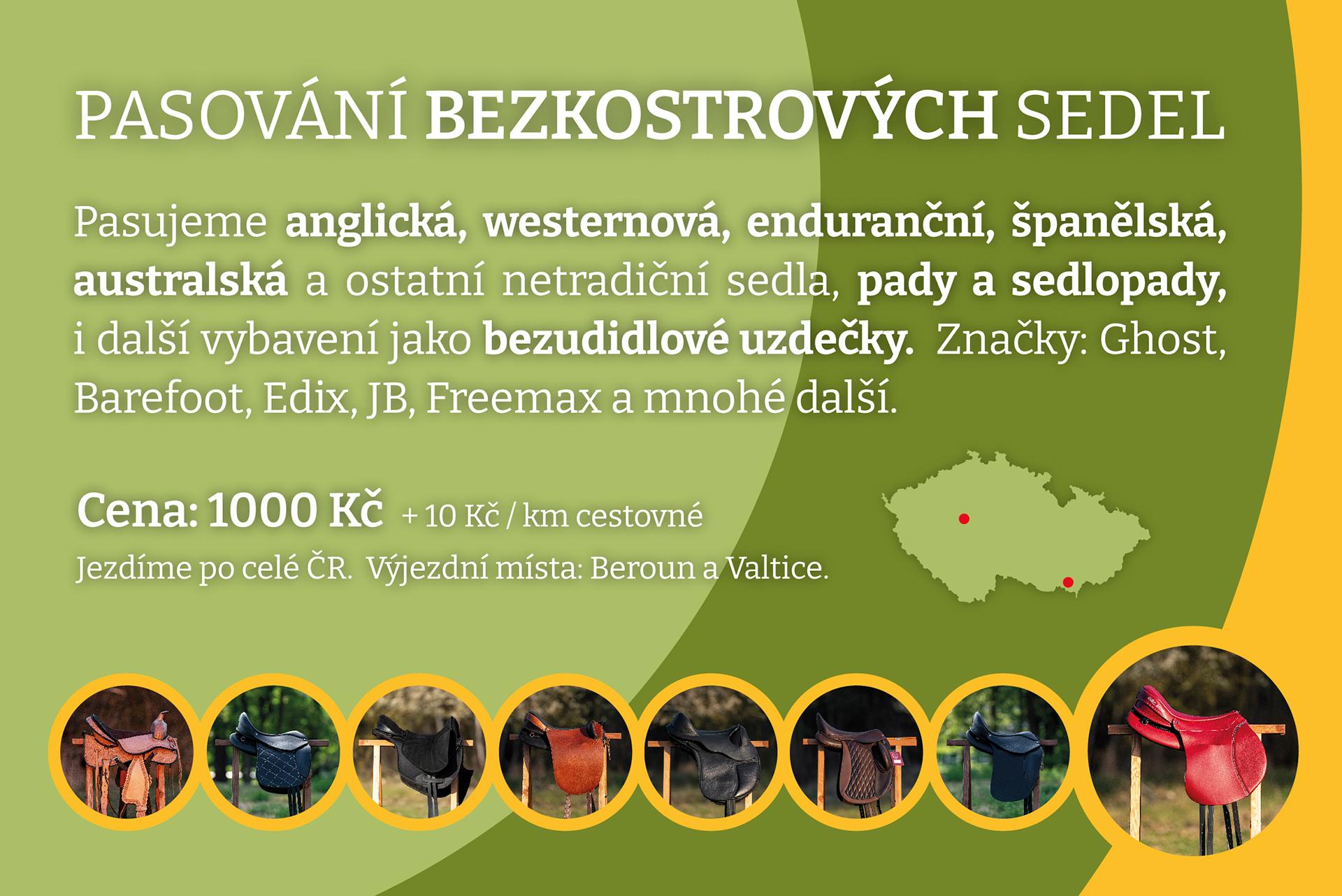 Pasování bezkostrových sedel