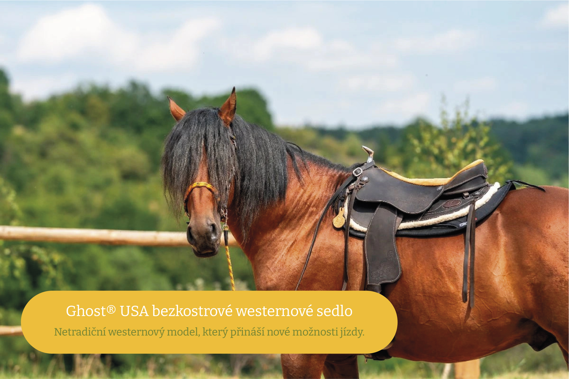 Ghost® USA bezkostrové westernové sedlo