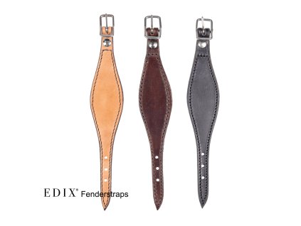 EDIX® pár kožených pásků s přezkami na fendry