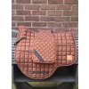 EDIX contoured DRsaddlepad stirrup protectioncover glitter Broiwn 2