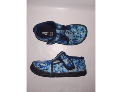 KTR® barefoot plátěnky/bačkory SUMI 01 modrá/craft