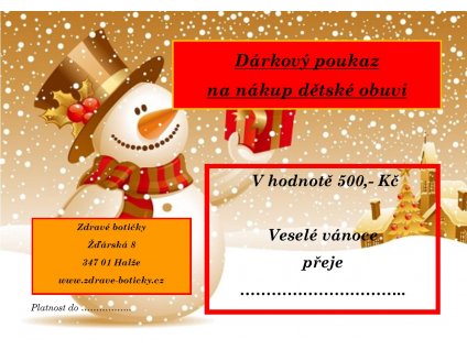 Dárkový poukaz Vánoce