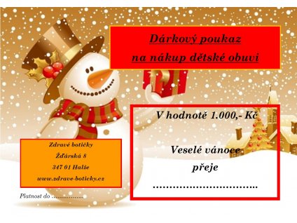 Dárkový poukaz 1000