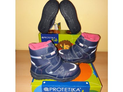 Protetika dívčí zimní obuv Deneris Navy PRO-tex