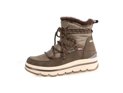 Tom Tailor zimní obuv s TEX mebránou Lava/cappucino 429004