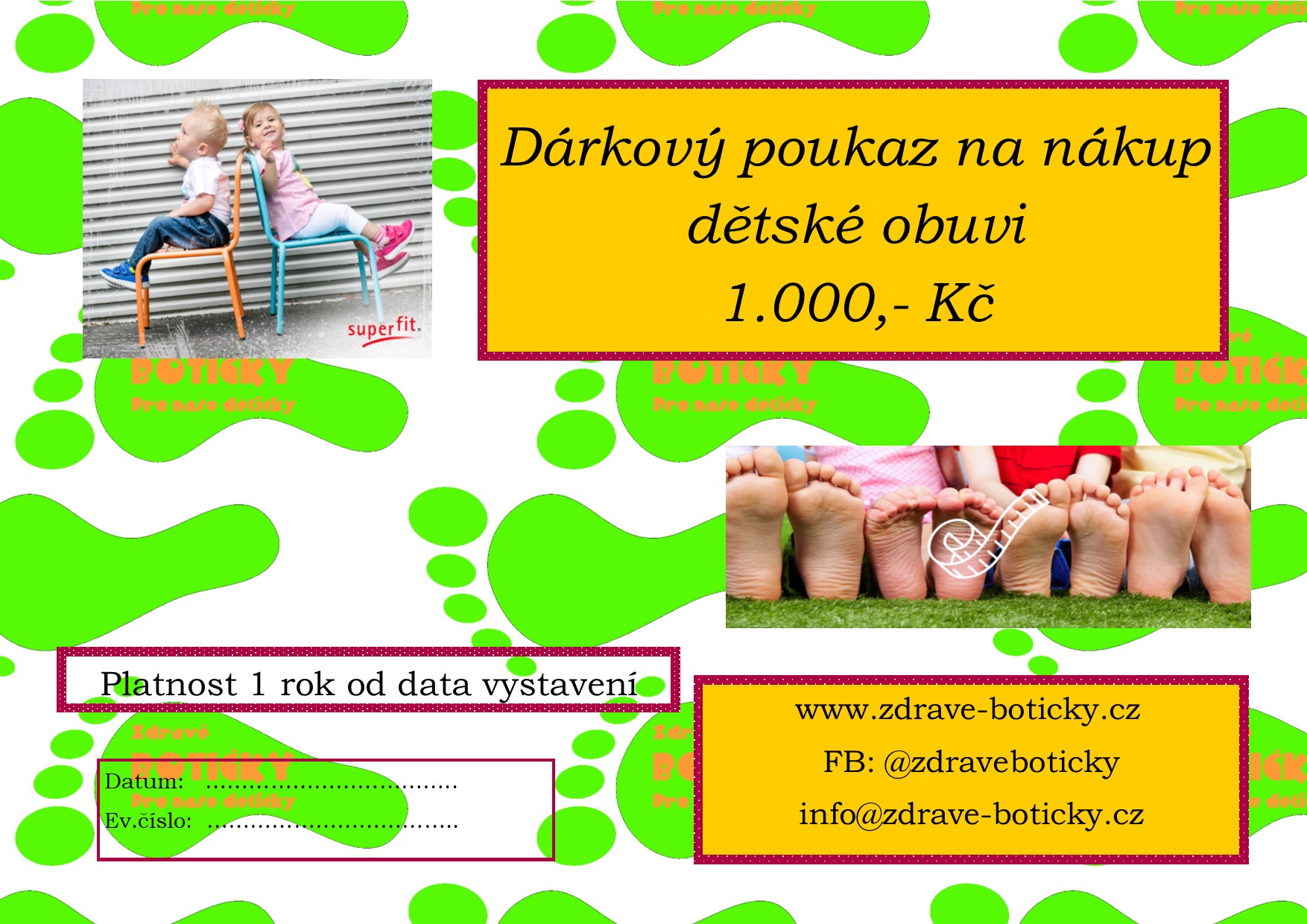 Dárkový poukaz v hodnotě 1.000,- CZK