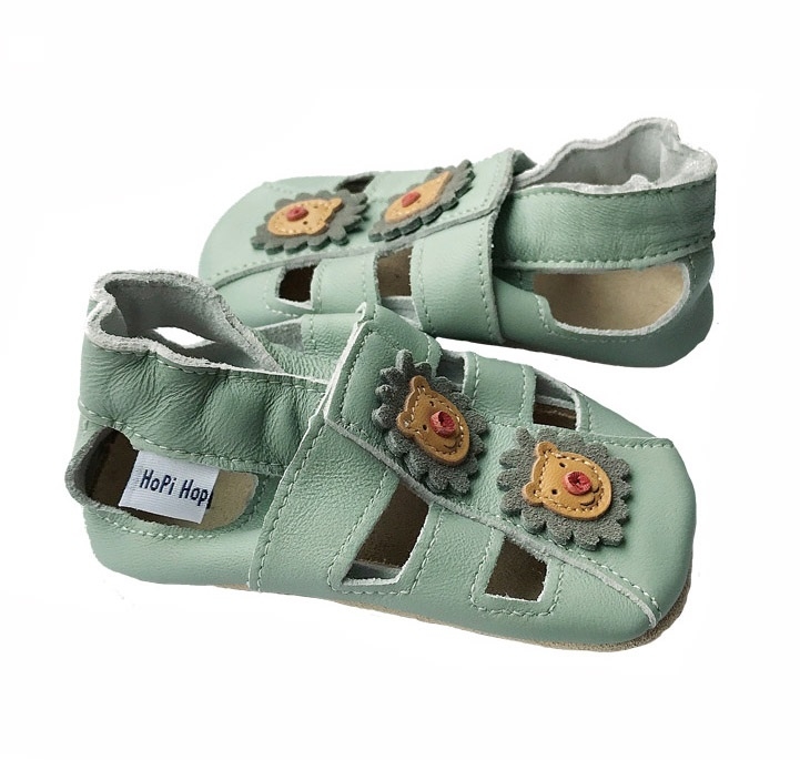 HOPI HOP NEW kožené capáčky - sandálky - mint Velikost: 0-6 m