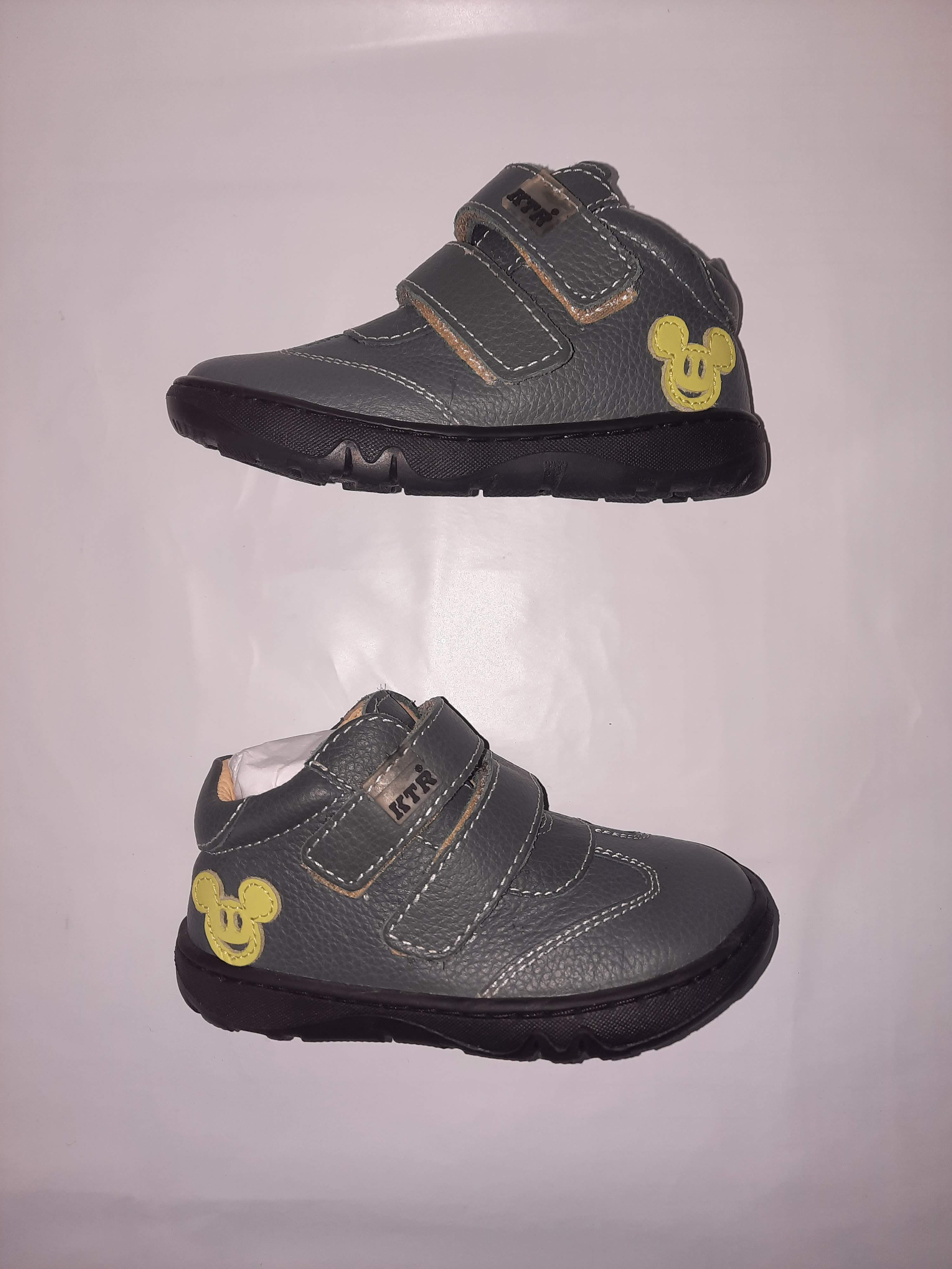 KTR® celoroční obuv MICKEY 04 šedá/khaki Velikost: 20