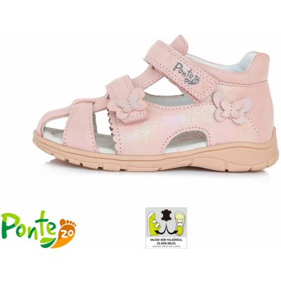 PONTE 20 dívčí kožené sandálky Pink Velikost: 22