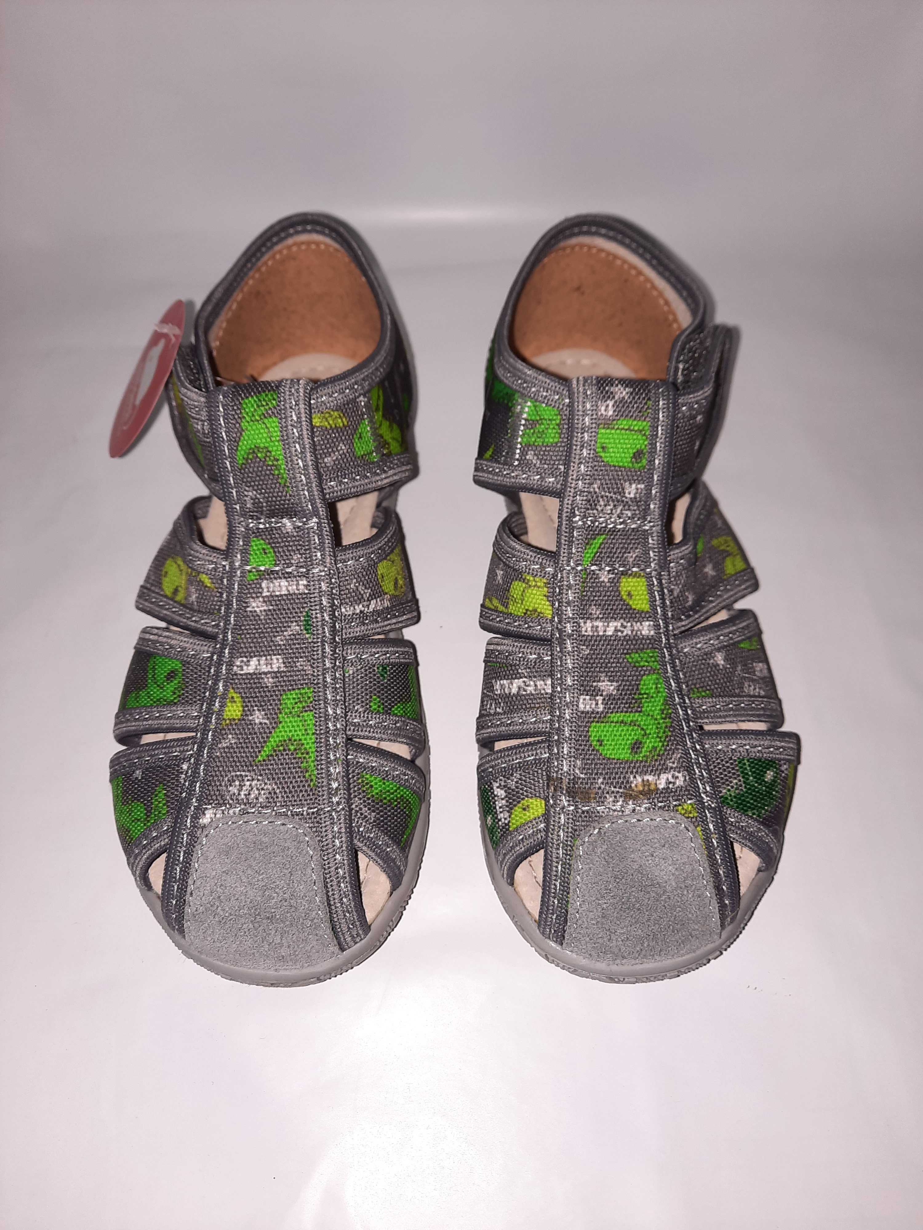 MILAMI přezůvky/sandálky DINO šedá/zelená Velikost: 30