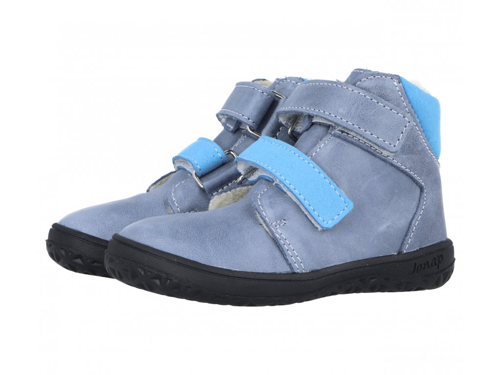 JONAP zimní kožená barefoot obuv B4 MV modrá Velikost: 23