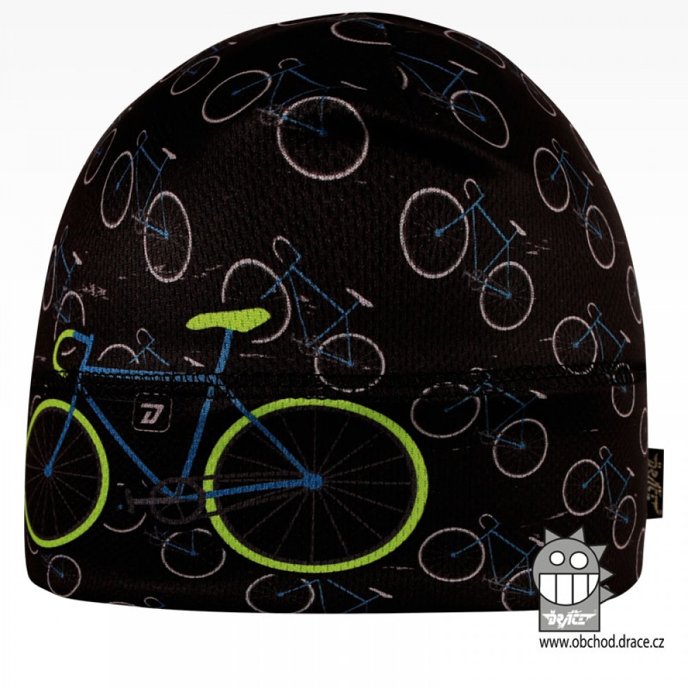 Čepice Dráče Bruno vzor 109 černá cyklista Barva: Černá, Velikost čepice: 54-56