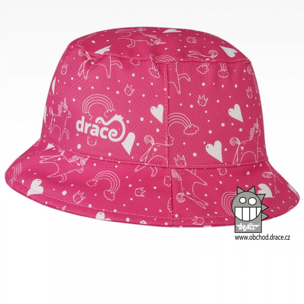 Letní funkční klobouk Florida - vzor 40 růžová neon jednorožec Barva: Růžová, Velikost čepice: 48-50