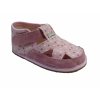 Pegres "Bosé" textilní sandálky růžový puntík