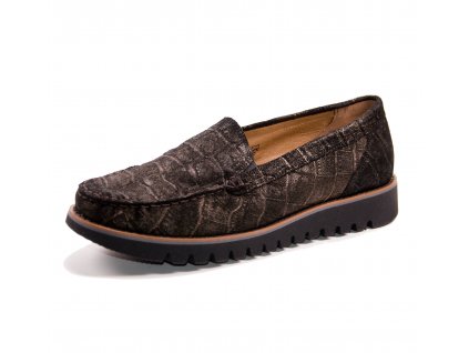 Dámské mokasíny Waldläufer artikl 926501 113 038 hnědá se vzorem