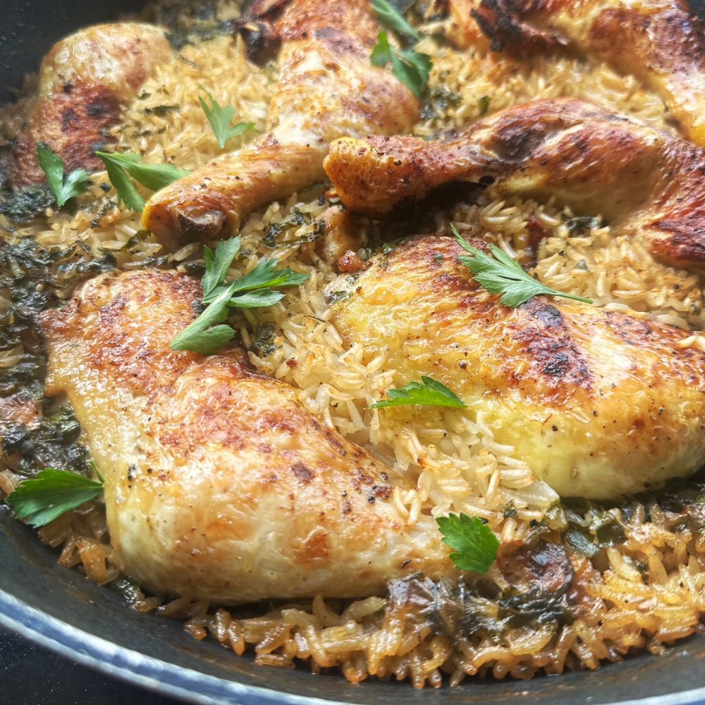 Kuracie stehná s limetkou a koriandrom v panvici