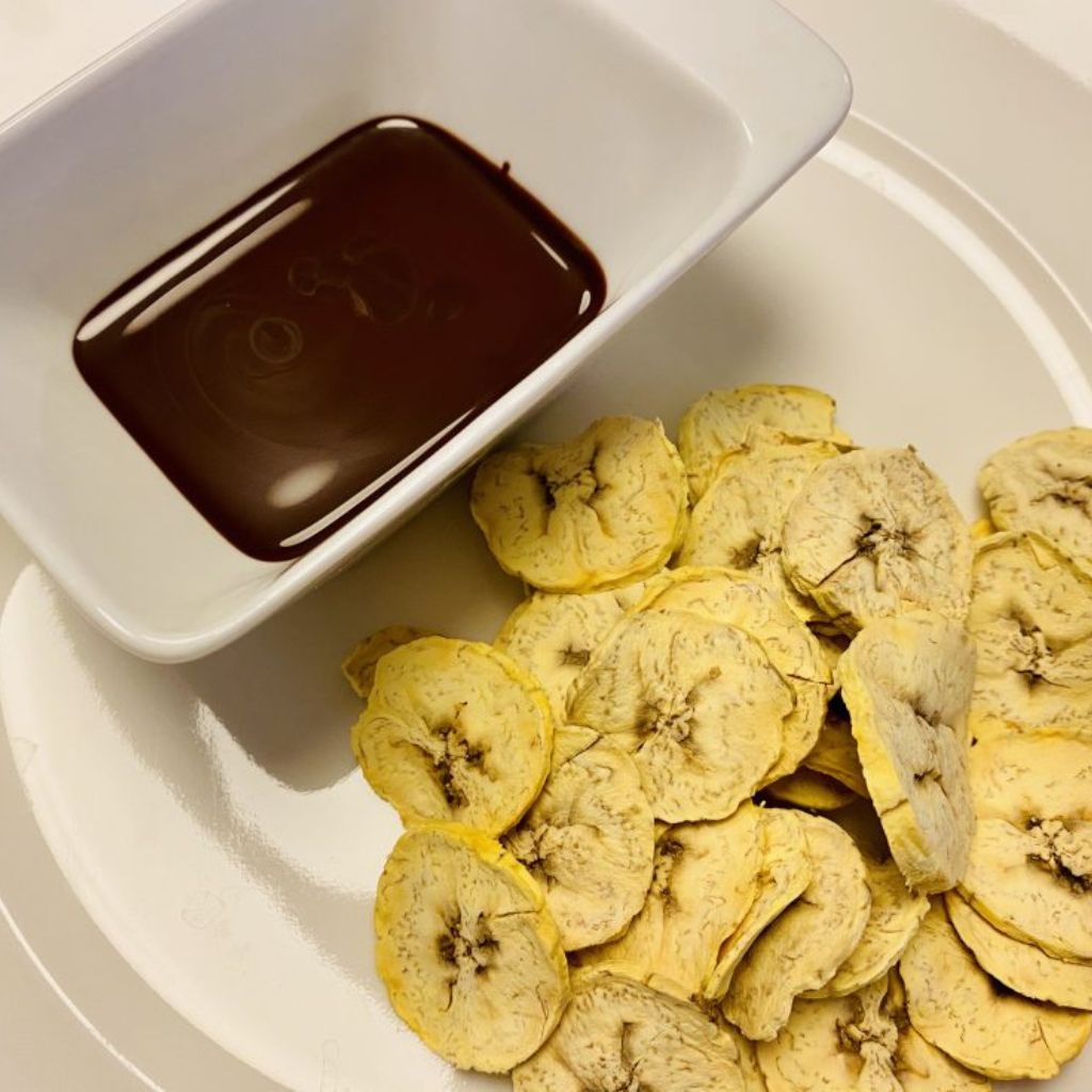 Sušené plantainy s čokoládou