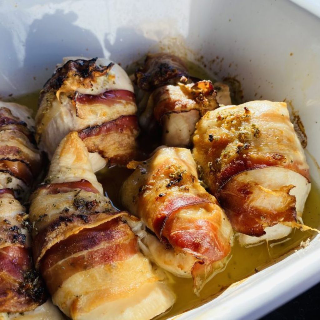 Slaninou obalené kuracie prsia so šalviou (AIP)