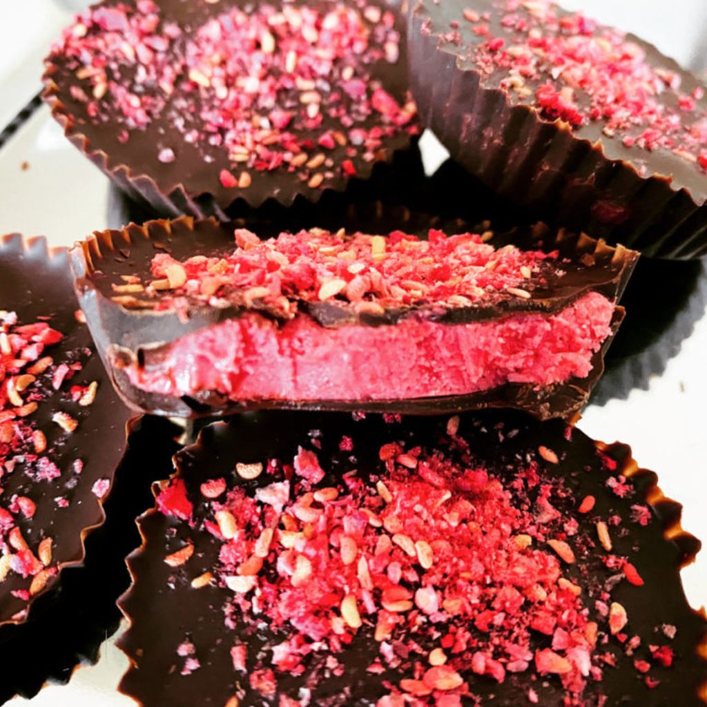 Čokoládovo malinové muffiny