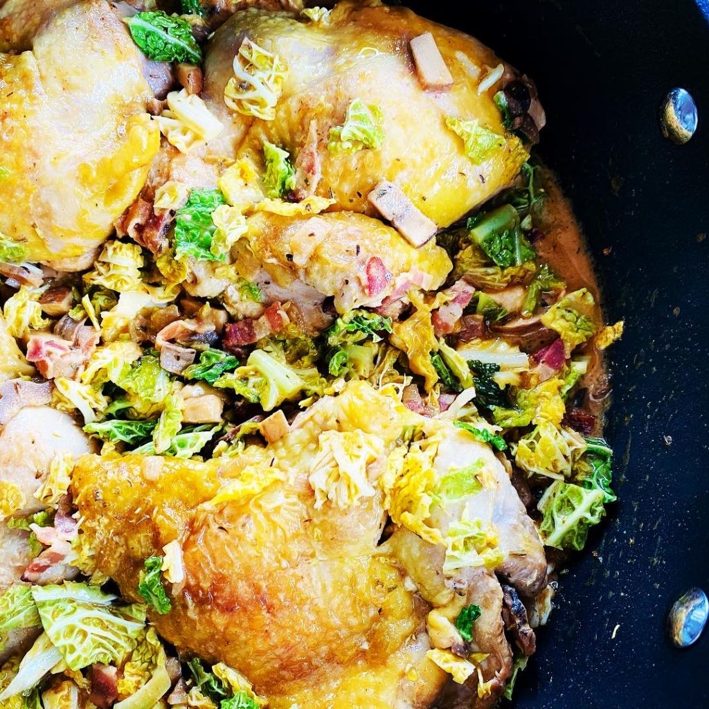 Krémové horčicové kuracie stehná