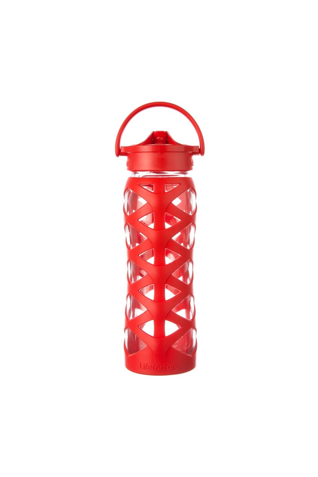 Sklenená fľaša Lifefactory Axis uzáver 650 ml ChargedRed