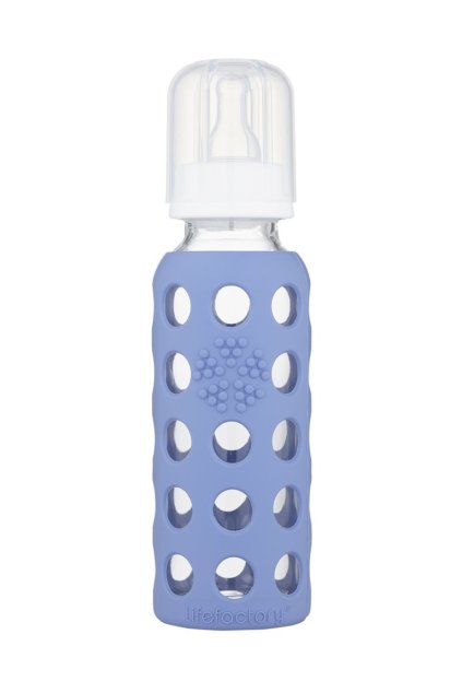 Kojenecká sklenená fľaša Lifefactory 250 ml Blueberry 1