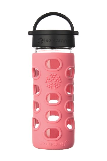 Sklenena detska flasa Lifefactory 350 ml Coral