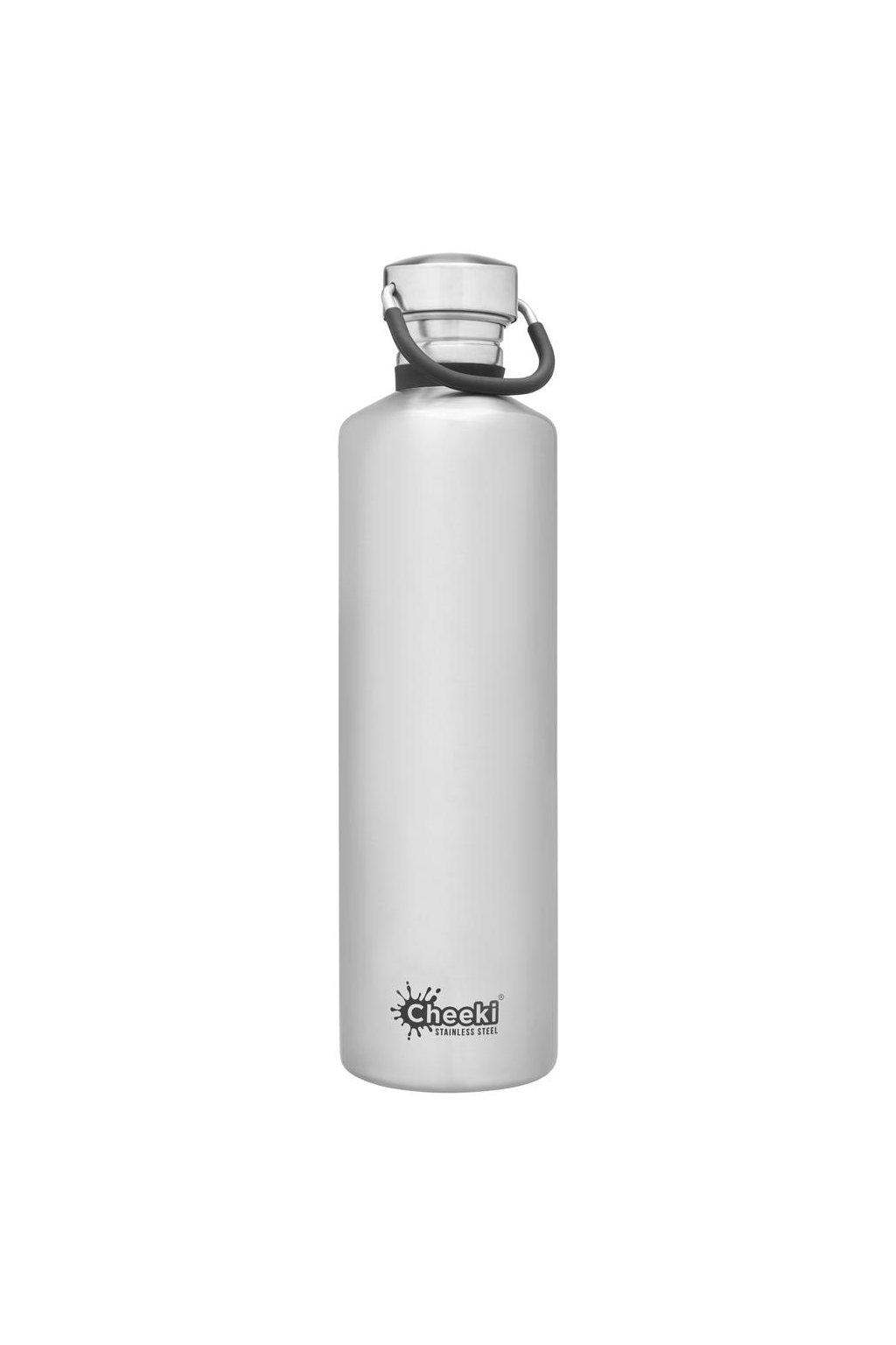 cheeki flasa 1 Litre SW Classic Silver Front