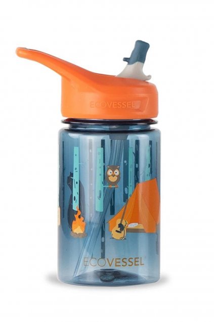 Detska flaska so slamkou na vodu Eco Vessel camping 0,4L