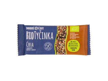 DOBRÉ ČASY Tyčinka sezamovo lněná s chia semínky BIO 40 g