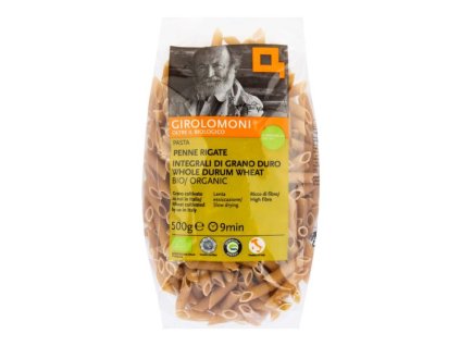 GIROLOMONI Těstoviny penne celozrnné semolinové BIO 500 g